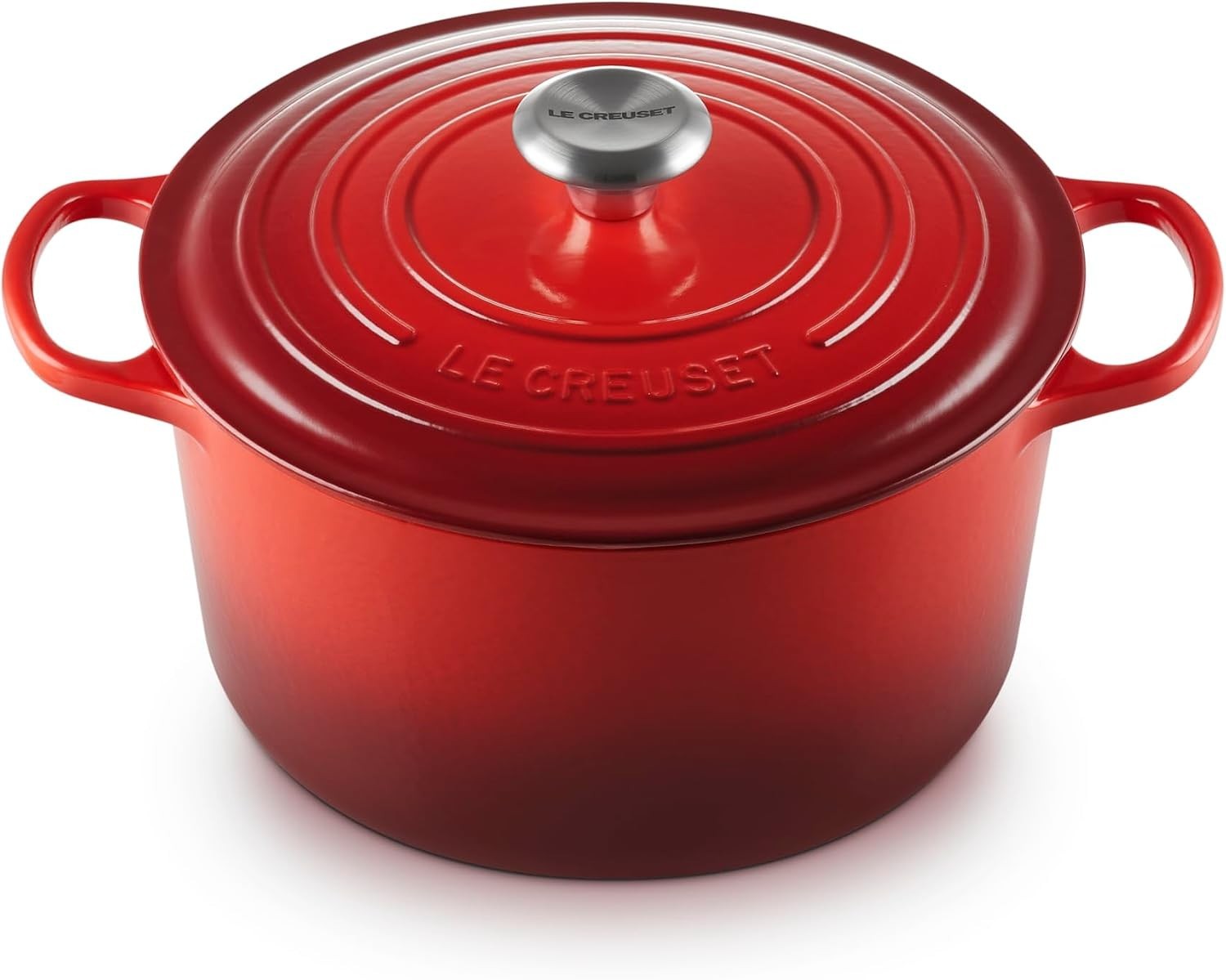 Le Creuset Enameled Cast Iron Signature Deep Round Oven, 6.5 qt., Cerise - #NIB