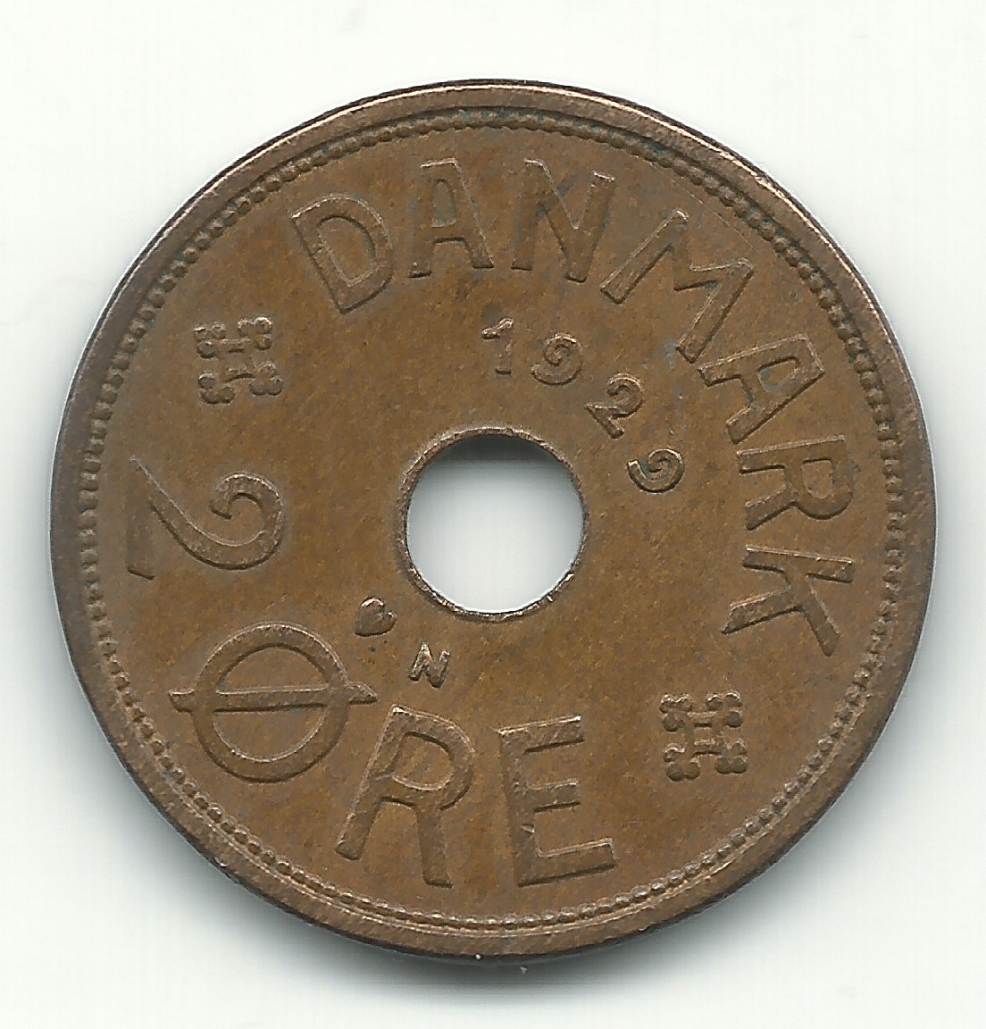 VERY NICELY DETAILED HIGH GRADE XF 1929 DENMARK 2 ORE COIN-APR097 VERY NICELY DETAILED HIGH GRADE XF 1929 DENMARK 2 ORE COIN-APR097