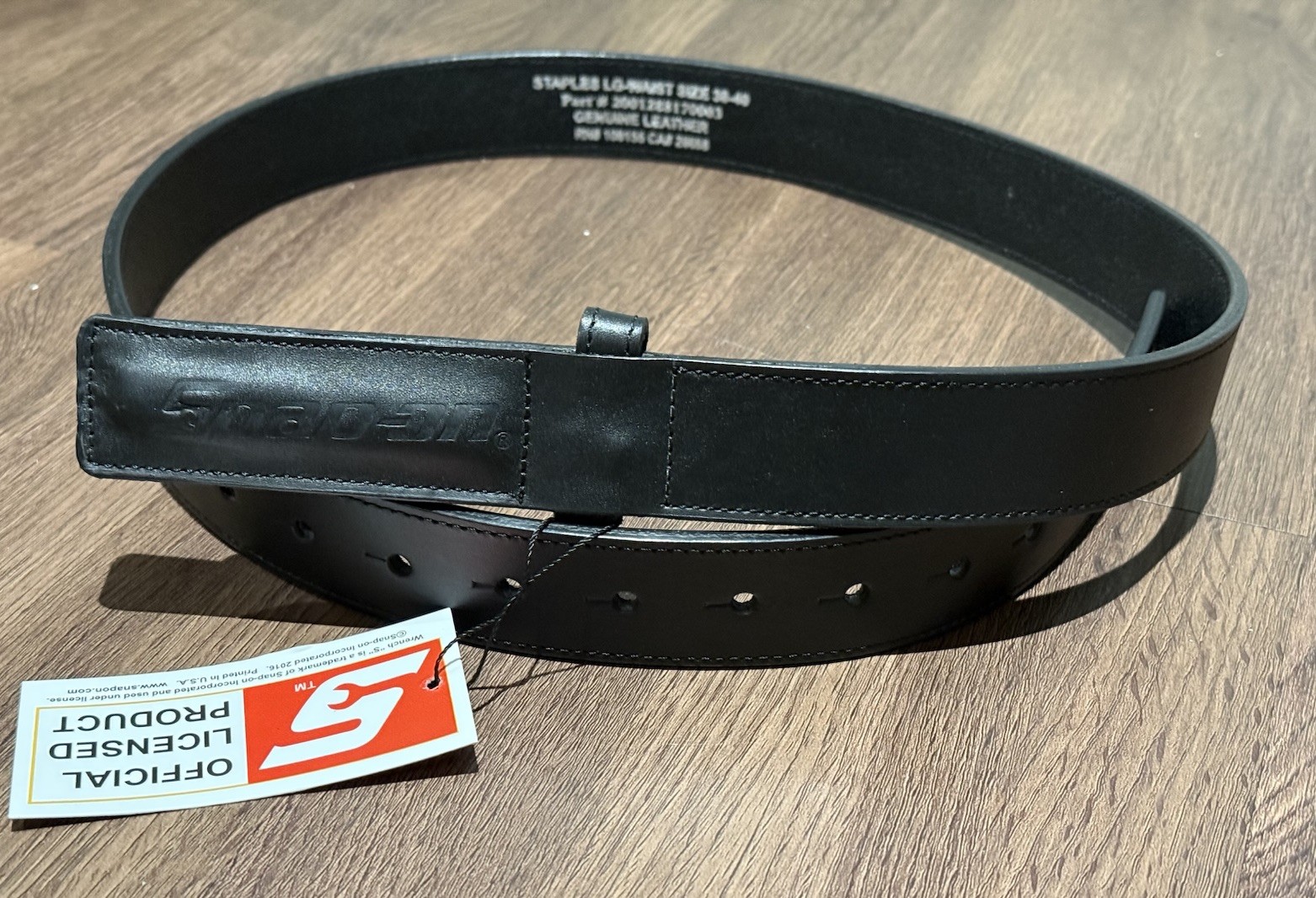 SNAP ON Mechanic Belt No Scratch Black Leather Work Belt Sizes USA WAIST (30-52) SNAP ON Mechanic Belt No Scratch Black Leather Work Belt Sizes USA WAIST (30-52)