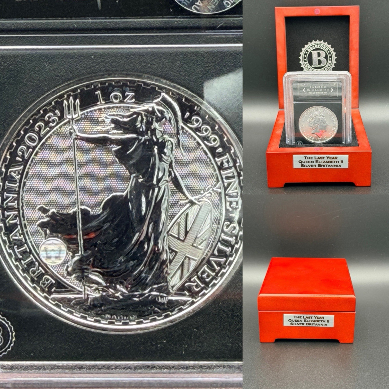 2023 Queen Elizabeth II Silver Britannia £2 1 oz .999 Bradford Box COA