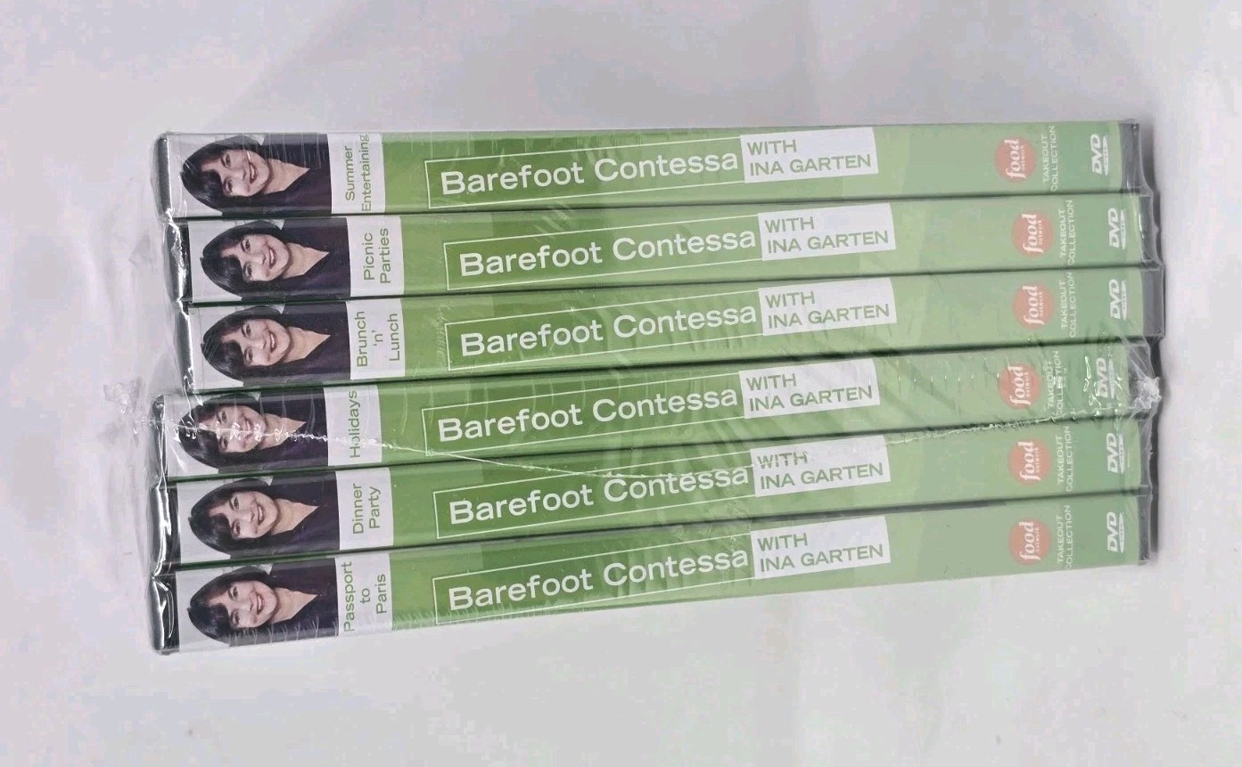 Food Network: Barefoot Contessa With Ina Garten Takeout Collection 6 DVD Set New Food Network: Barefoot Contessa With Ina Garten Takeout Collection 6 DVD Set New