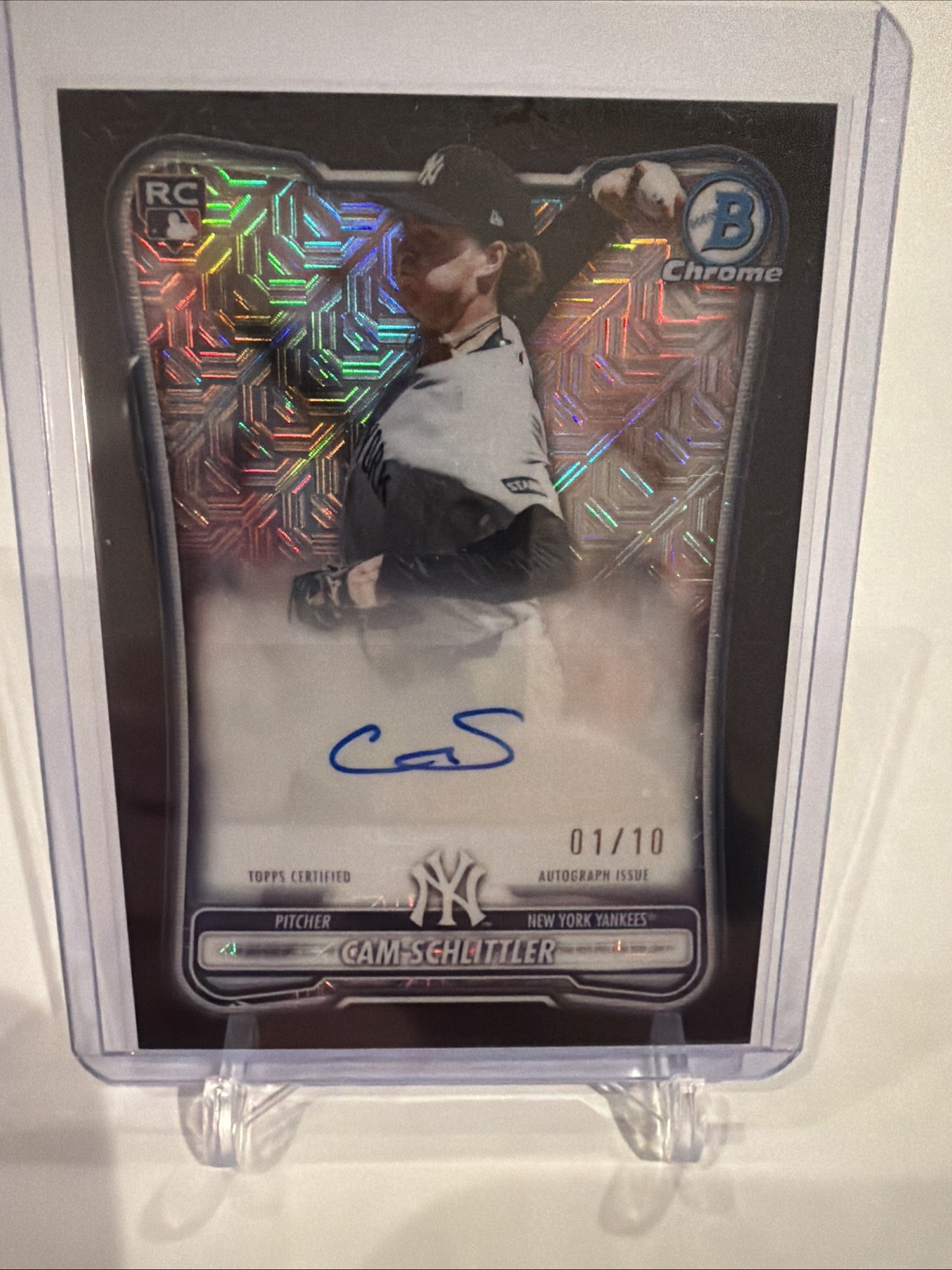 🔥2026 Bowman Chrome Black Mojo Cam Schlittler Rc Auto Yankees 01/10 CRA-CSC🔥
