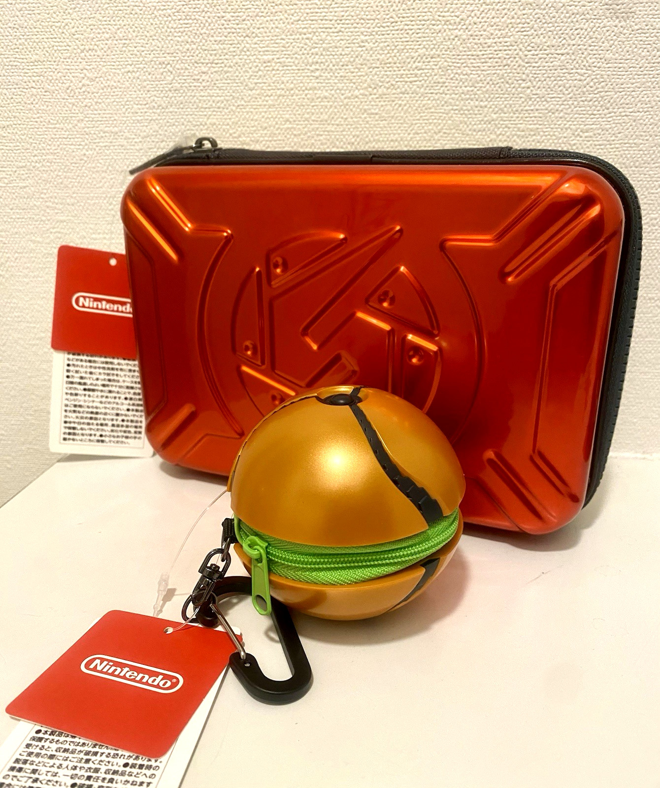 Metroid Gadget Case & Morph Ball Pouch Case Set Nintendo TOKYO Excl. NEW Japan Metroid Gadget Case & Morph Ball Pouch Case Set Nintendo TOKYO Excl. NEW Japan