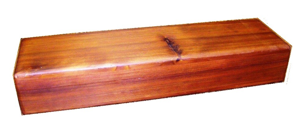 Large Cedar Fan Box / Feather Box 20 x 10 x 3 with Latch & Lining Options