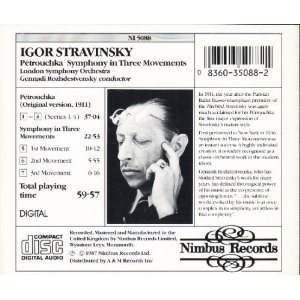 Stravinsky: Petrouchka [CD] [*READ*, GOOD Cond.]