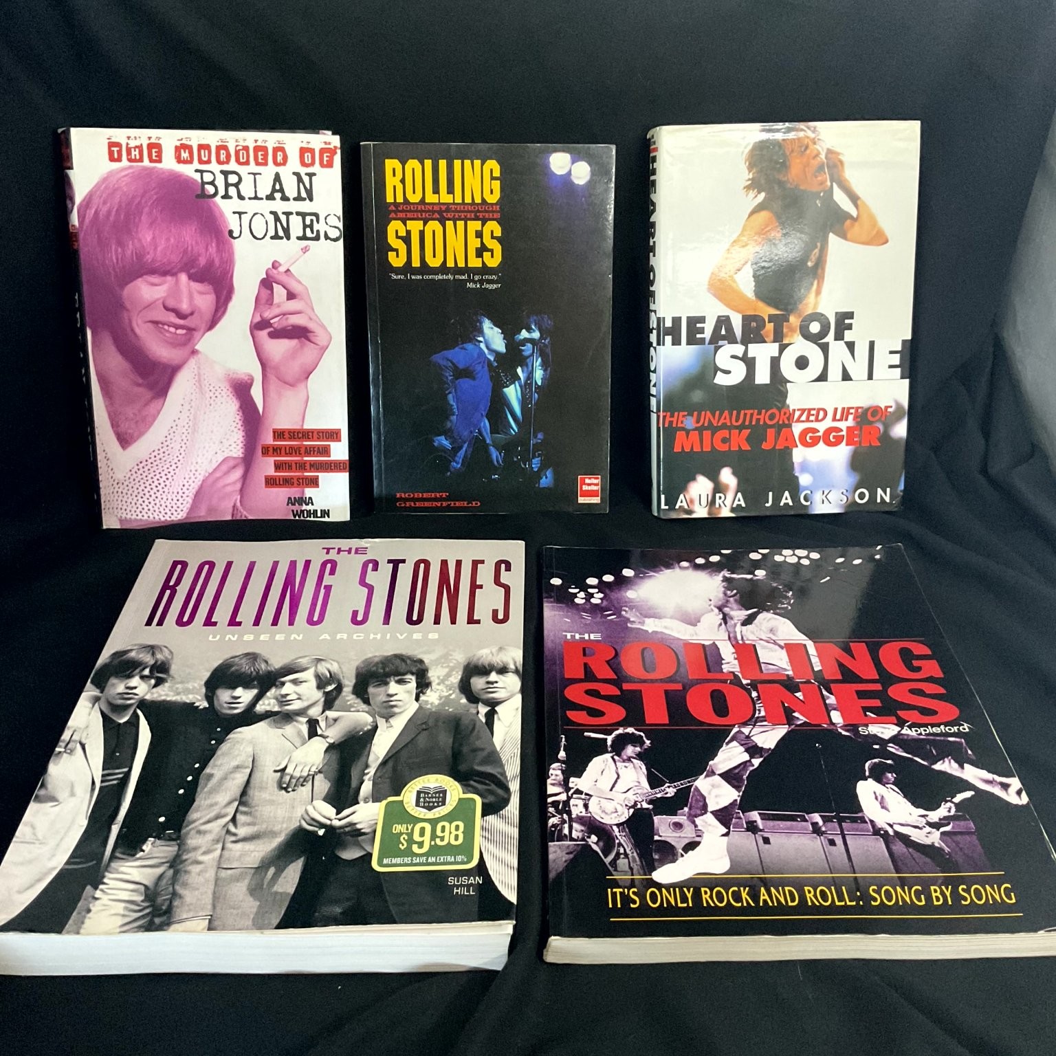 The Rolling Stones Book Lot of 5 Susan Hill 2004 Illustrated Photos History