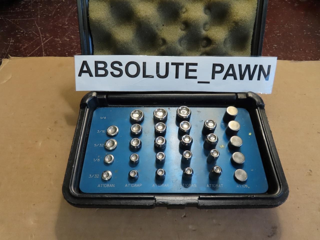 ATI TOOLS AT108A 28 PC RIVET SQUEEZER KIT  AIRCRAFT TOOL FLAT AND CUPPED NICE