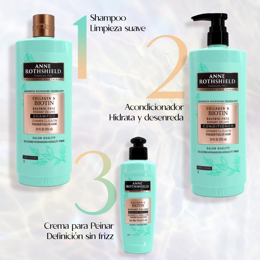 Anne Rothshield Shampoo / Conditioner biotin  700ml each  &cream 150ml