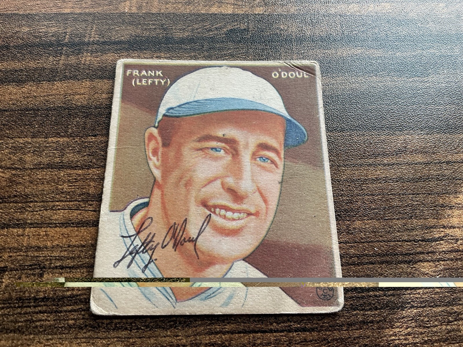 1933 Goudey #232, LEFTY O’DOUL, New York Giants, Handsigned Clear Autograph