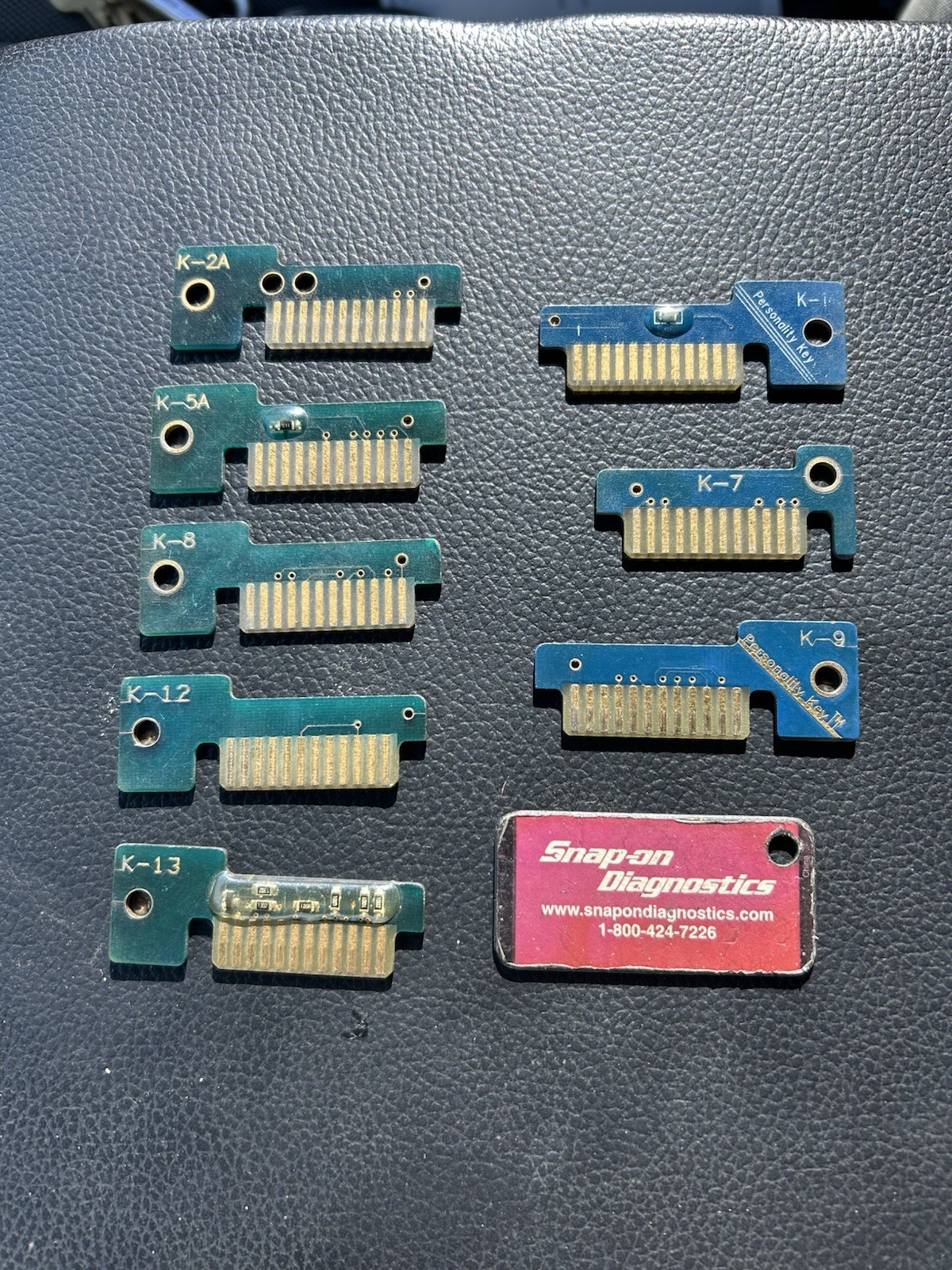 Lot Of 8 Snap On Personality Keys K-2A,K-5A,K-7,K-8,K-9,K-12,K-13,K-14