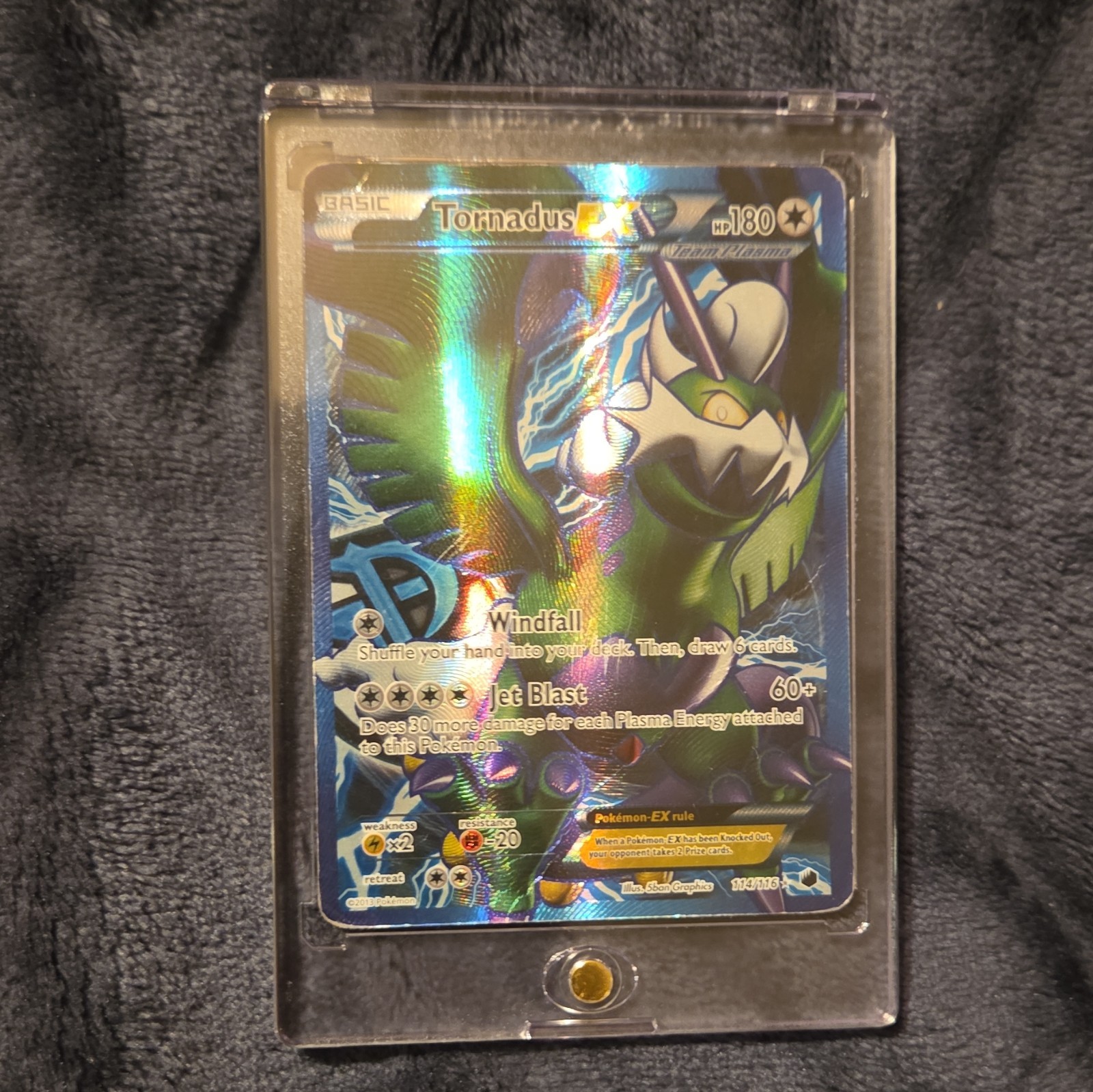 Pokemon Tornadus EX 114/116 Plasma Freeze 2013 Ultra Rare: Comes With Casing Pokemon Tornadus EX 114/116 Plasma Freeze 2013 Ultra Rare: Comes With Casing
