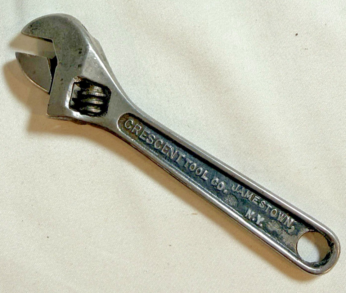 Vintage Adjustable Wrench 4” Crescent Tool Co Jamestown NY Vintage Adjustable Wrench 4” Crescent Tool Co Jamestown NY