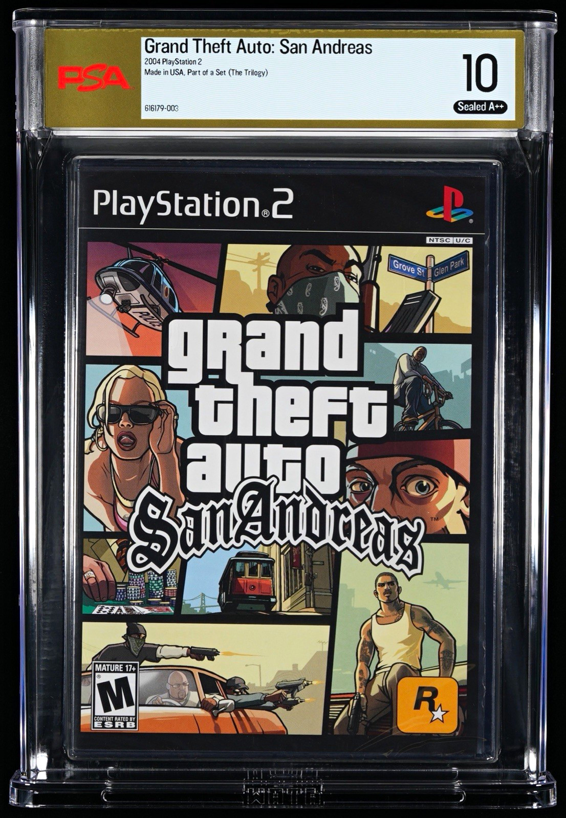 Rockstar Games GTA San Andreas PS2 Sealed (2004) Trilogy PSA 10 GOLD LABEL