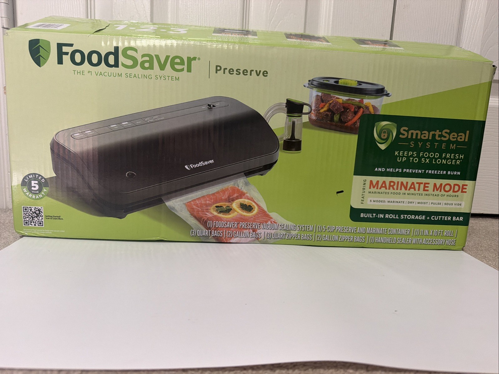 FoodSaver Preserve Vacuum Sealer with Bags & Marinate Container No Manual