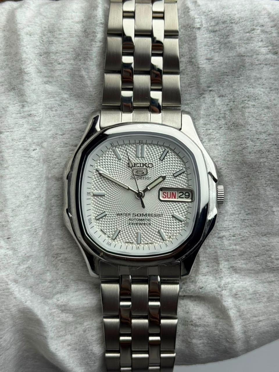 Rare Vintage Seiko Superior SKZ035 “Whirlpool” Automatic Men's Watch – Day/Date