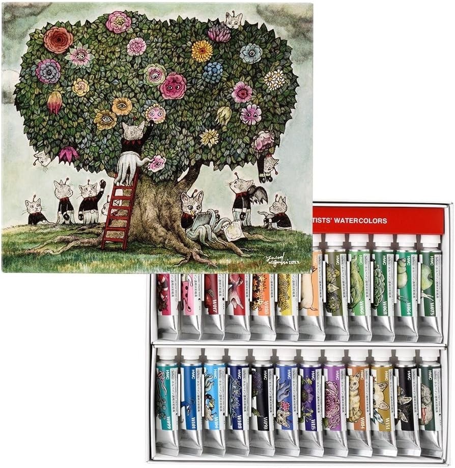 Holbein Artists' Watercolors - Set of 24, Yuko Higuchi, 5 ml Tubes Holbein Artists' Watercolors - Set of 24, Yuko Higuchi, 5 ml Tubes