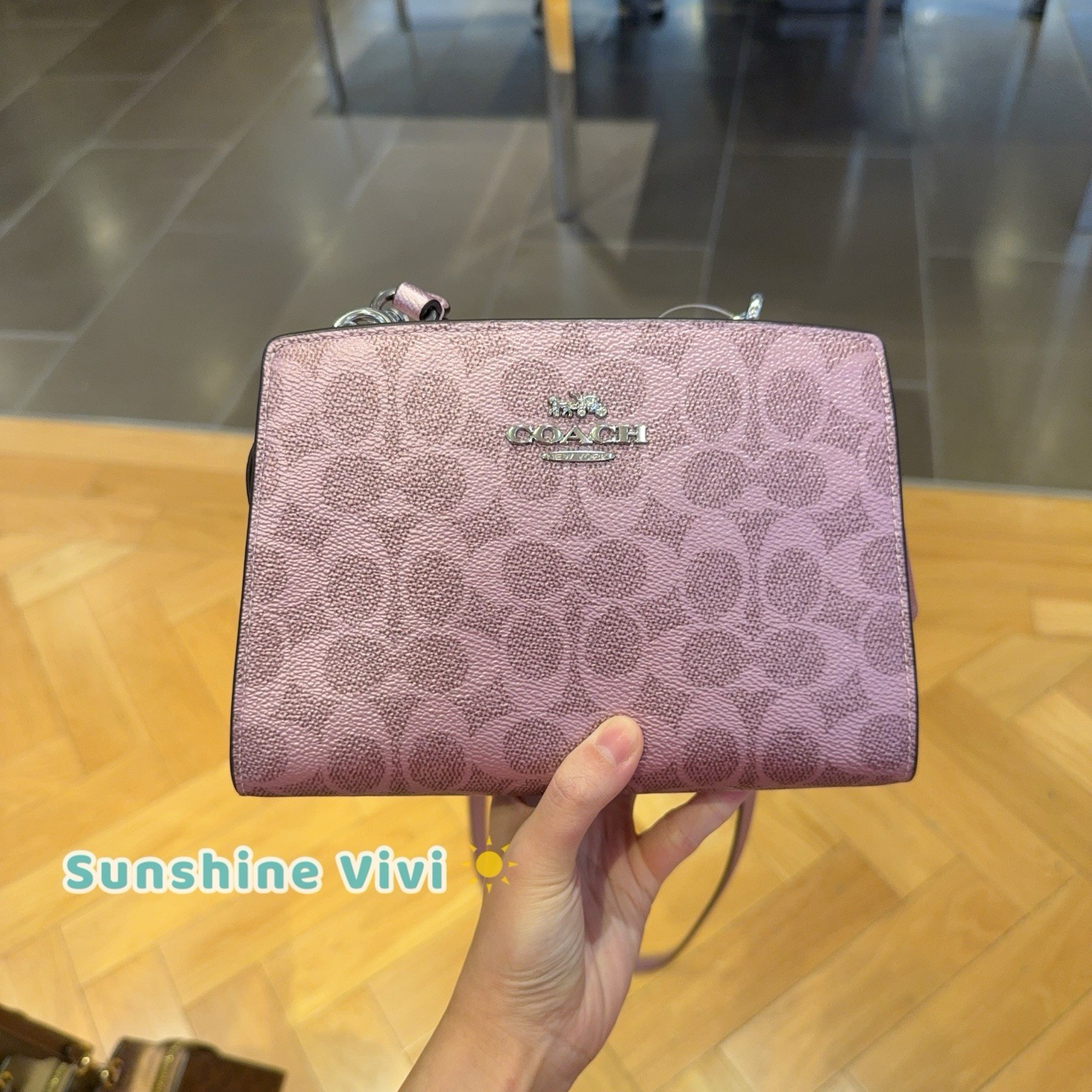 NWT Coach Gia Crossbody Bag In Signature Canvas CCK70 Pink/Rose