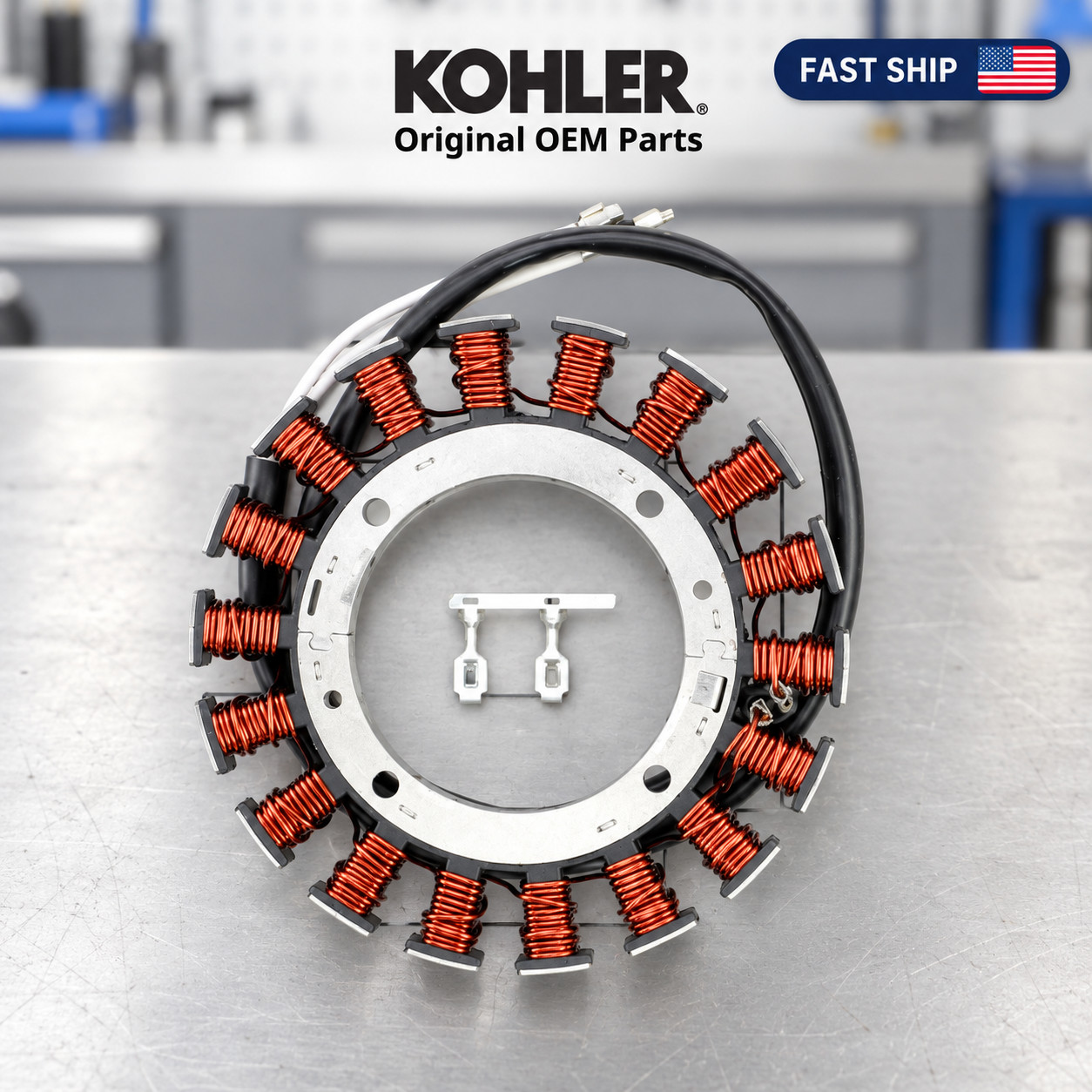 GENUINE OEM KOHLER PART # 237878-S 15 AMP STATOR KIT; KOHLER K SERIES & COMMAND