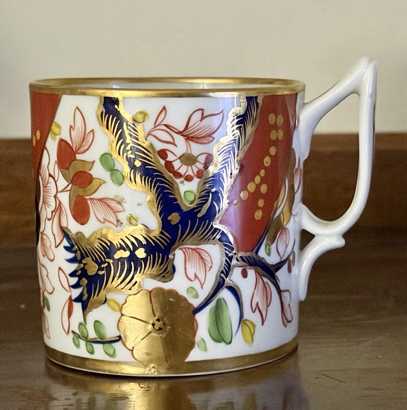 Antique 1800-1825 ROYAL CROWN DERBY Imari  Pattern Coffee Can ( Rare Handle )