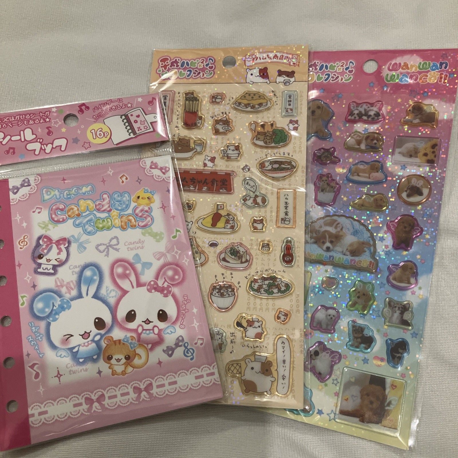 San-x Wanwan Wano Hamu sticker pack Sticker Heisei Retro Mini Notebook