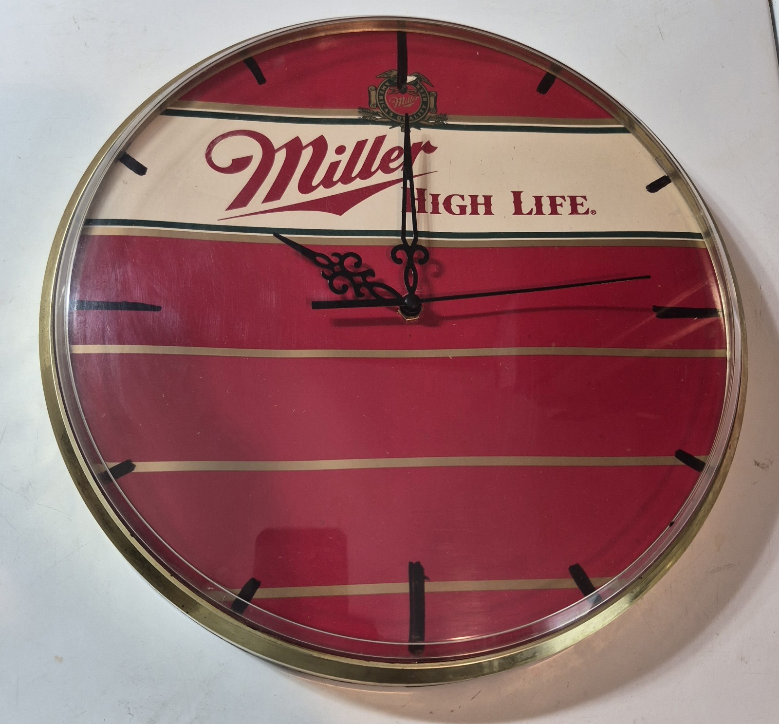 1987 Miller High Life Beer Logo Battery Wall Clock