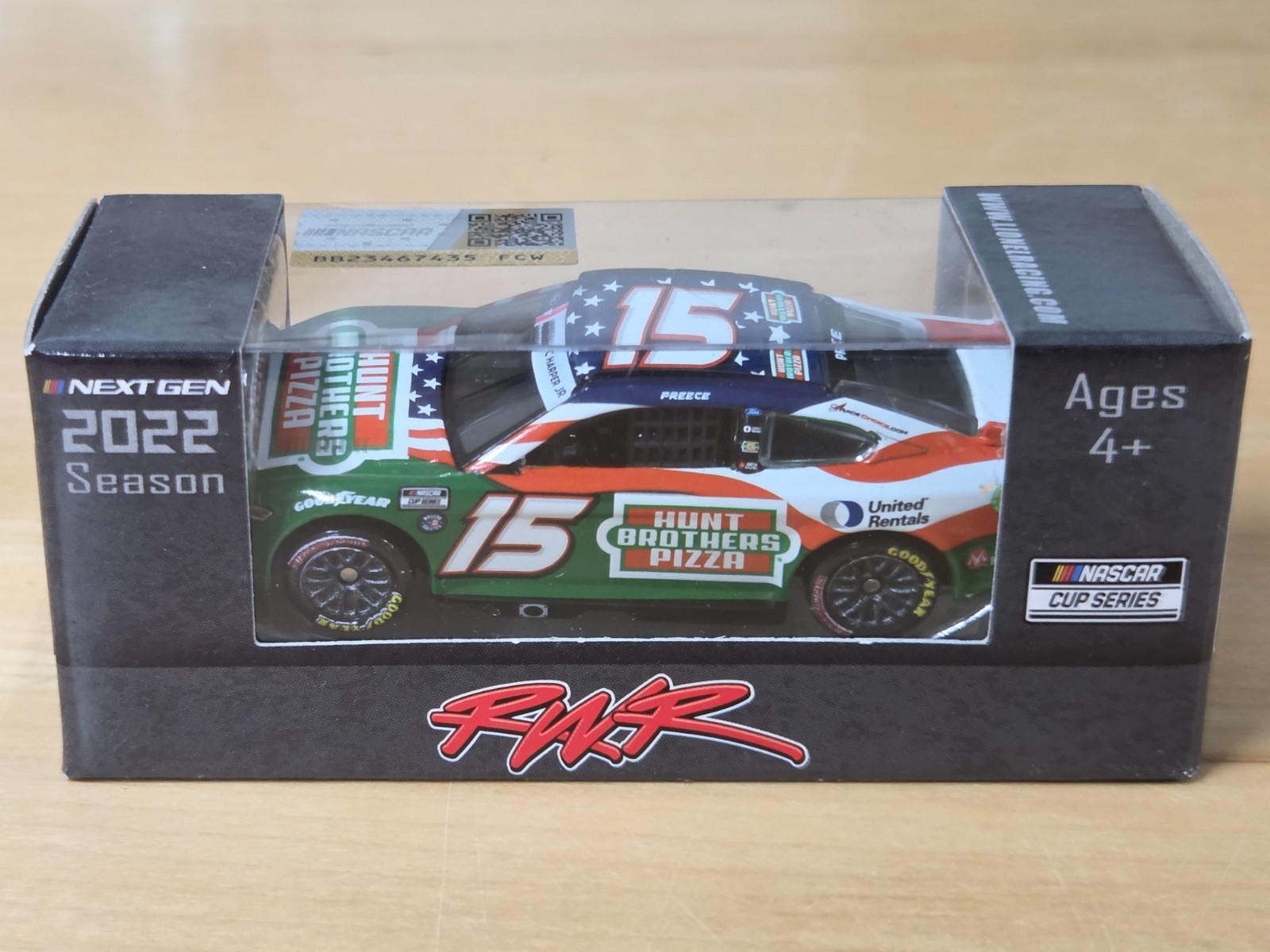 2022 #15 Ryan Preece Hunt Brother's Pizza Patriotic 1/64 Action NASCAR Diecast