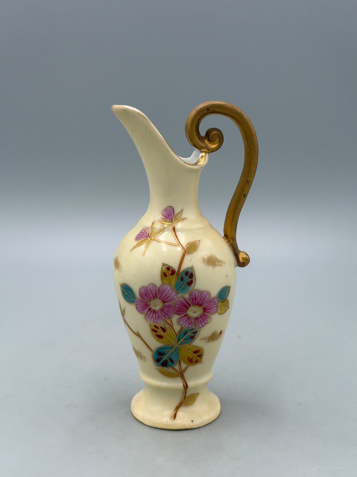 Antique Circa 1900s Victoria Carlsbad Austria Porcelain Ewer Pitcher Jar 6\'\'