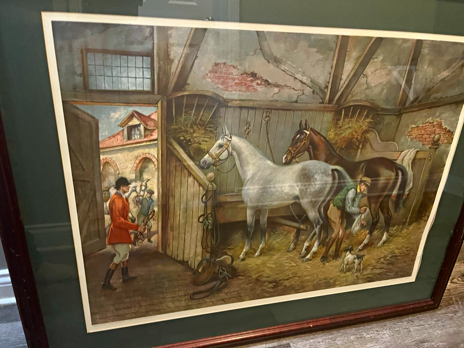Richard Newton Jr. Signed Framed oil Art painting stable of champions