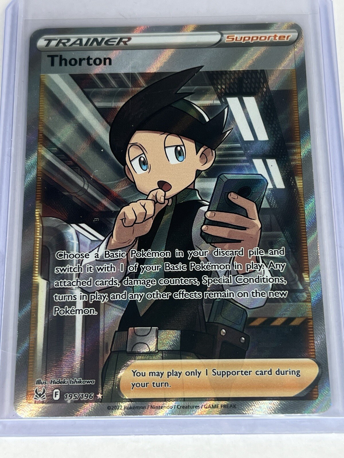 Thorton (Full Art) 195/196 Ultra Rare Lost Origin Pokemon TCG Thorton (Full Art) 195/196 Ultra Rare Lost Origin Pokemon TCG