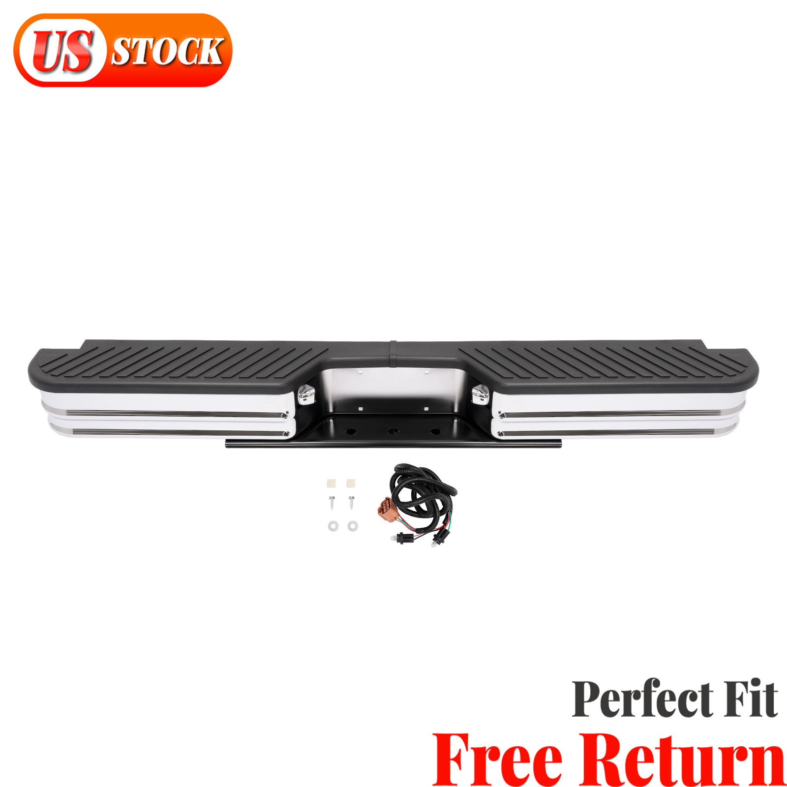 F150 Chrome Step Rear Bumper Fleetside Universal  Steel Powder Coated New