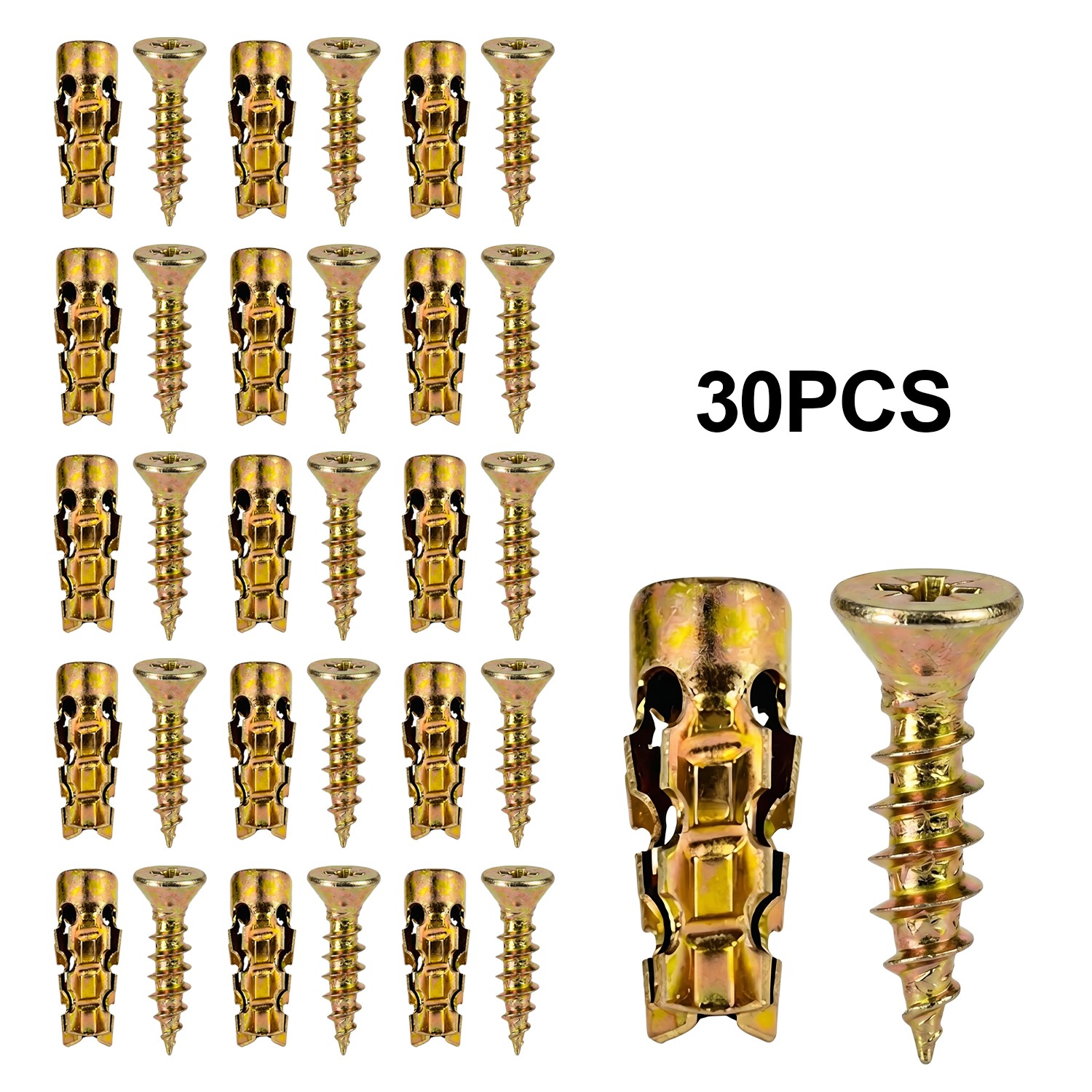 6×14mm Short Expansion Screw Set for Cabinet Hinge & Stripped Restoration-30/60X 6×14mm Short Expansion Screw Set for Cabinet Hinge & Stripped Restoration-30/60X
