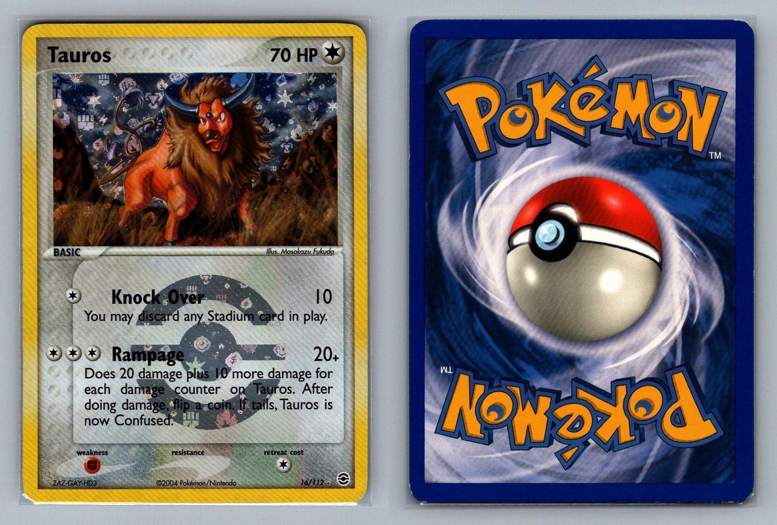 Tauros #16/112 Reverse Holo FireRed & LeafGreen Pokemon Card - LP