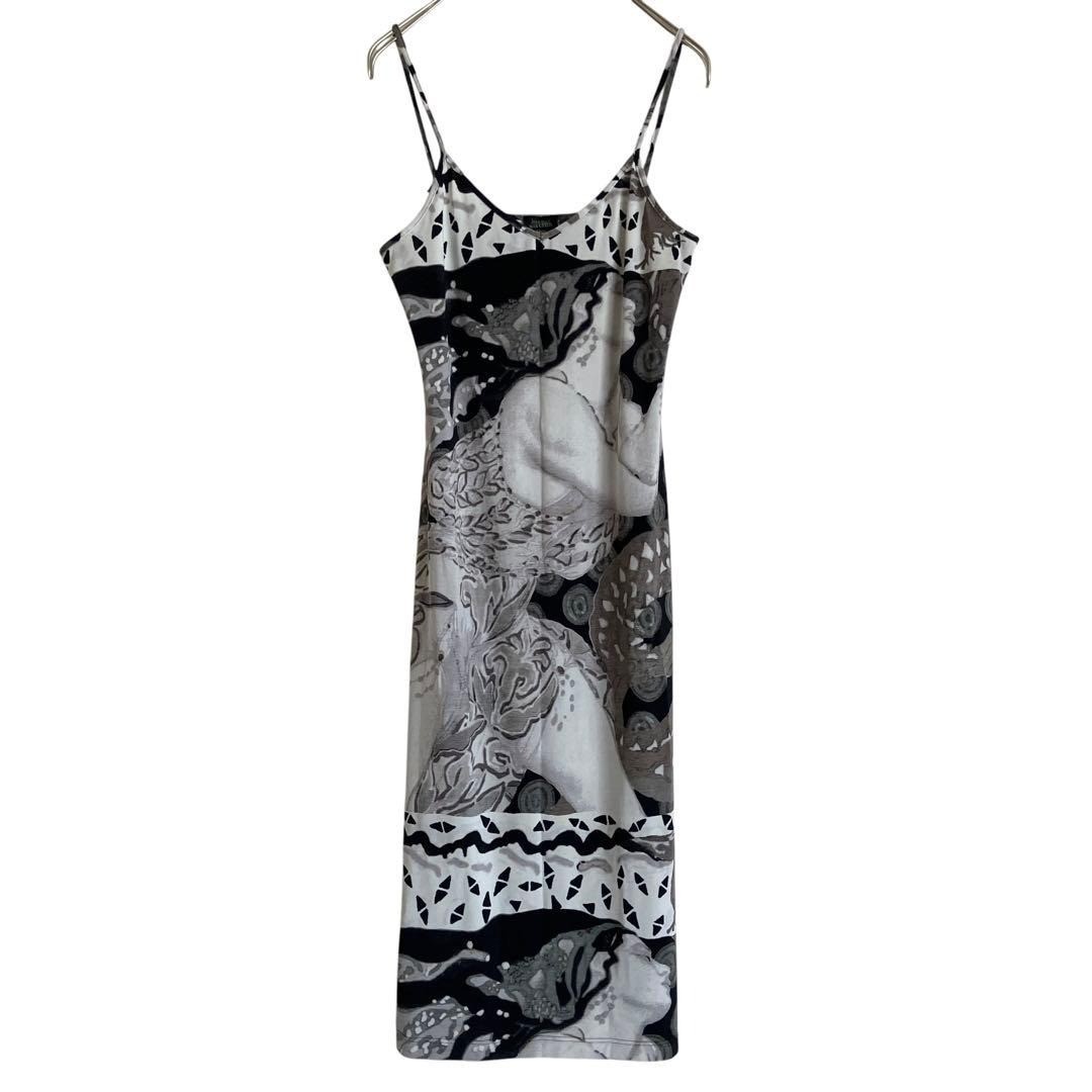 Archival Jean Paul Gaultier Mesh Powernet Graphic Art Cami Dress Size 40 VINTAGE Archival Jean Paul Gaultier Mesh Powernet Graphic Art Cami Dress Size 40 VINTAGE