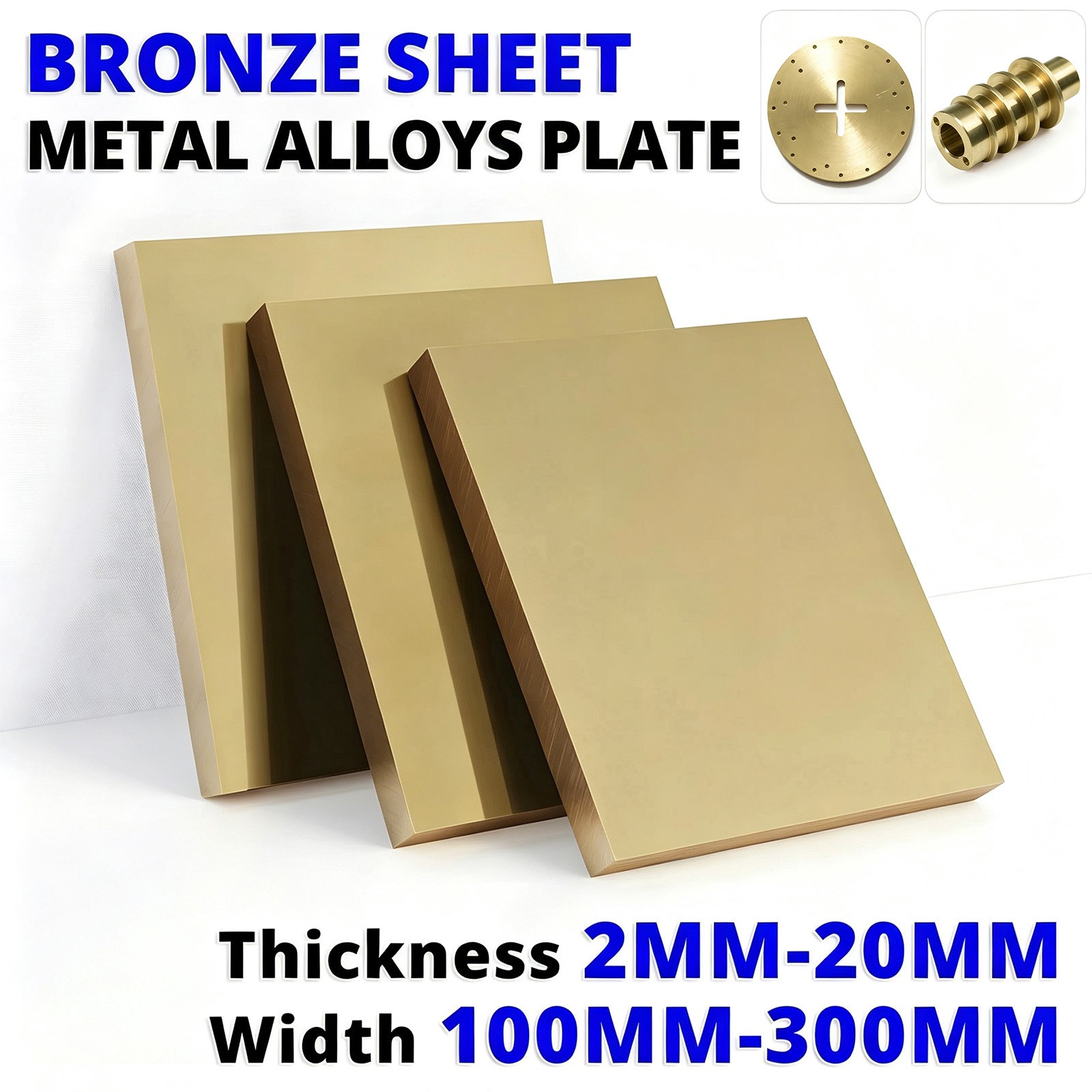 Bronze Sheet Metal Alloys Plate Thick 2mm~20mm, Width 100mm~300mm