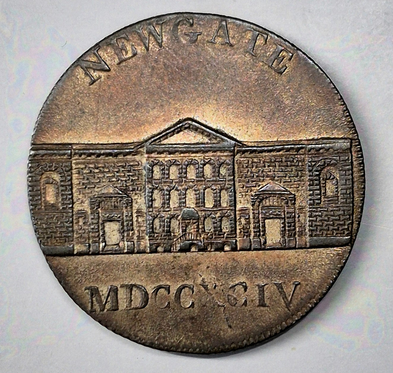 1794 England Middlesex Kempson\'s Newgate Prison Halfpenny Conder Token D&H-393