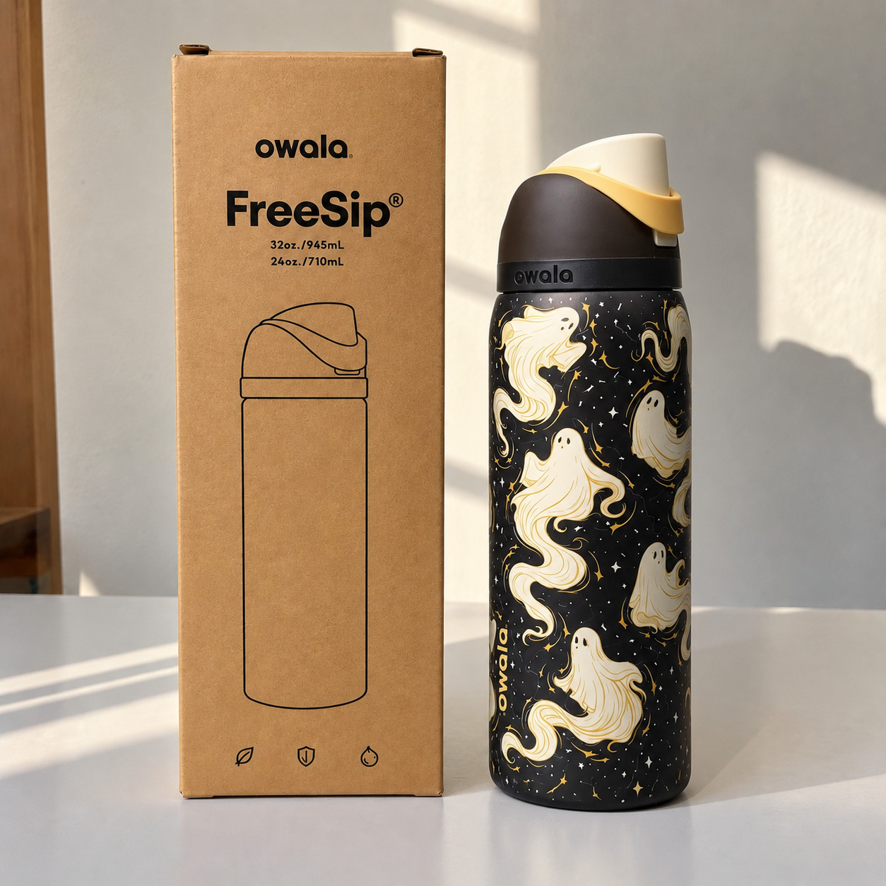 NEW Owala FreeSip 32 oz Spooky Social Halloween Special Edition Tumbler Gift