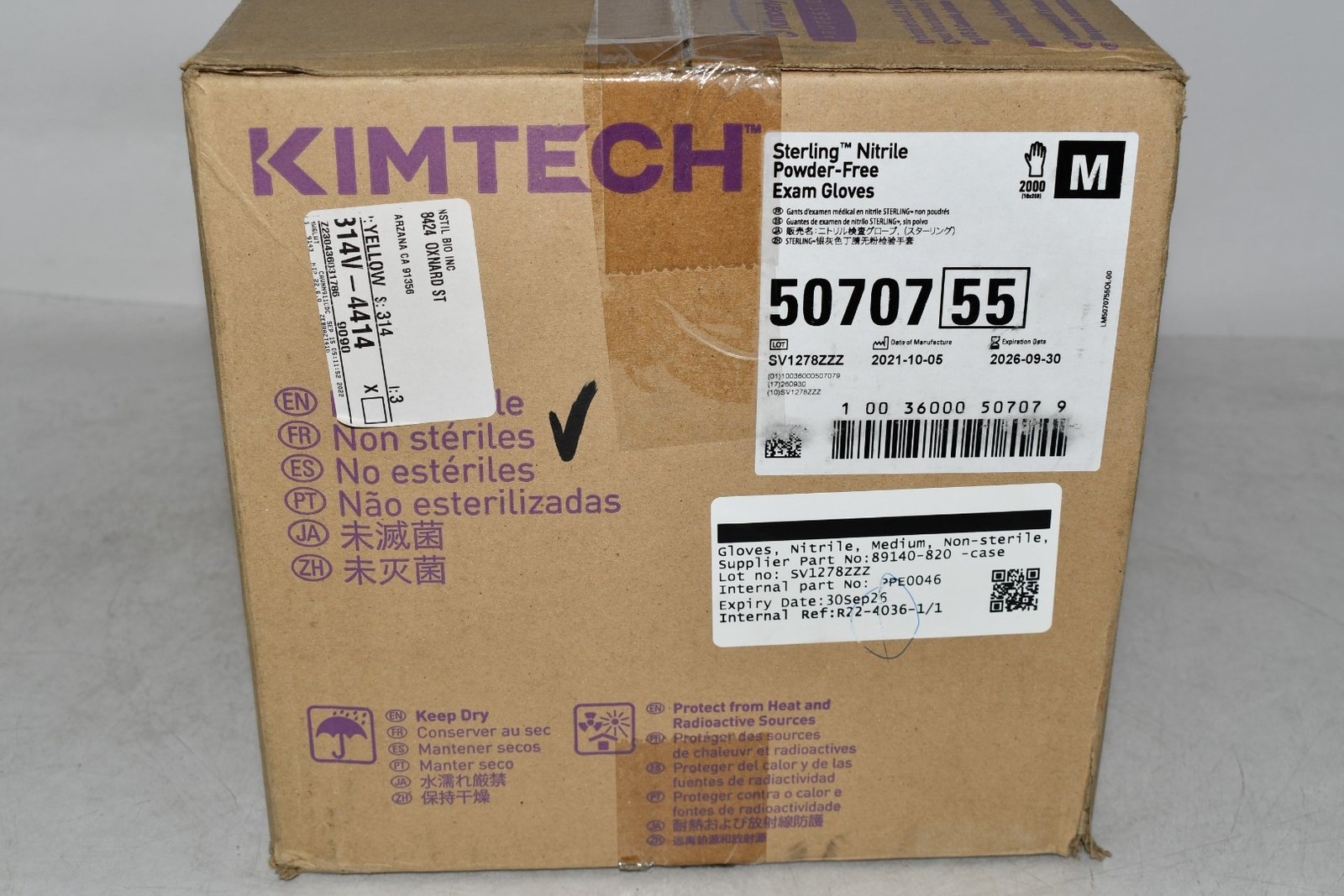 Box of 2000 NEW Kimberly Clark 50707 Nitrile Gloves, Exam Gloves, Powder-Free, 9 Box of 2000 NEW Kimberly Clark 50707 Nitrile Gloves, Exam Gloves, Powder-Free, 9