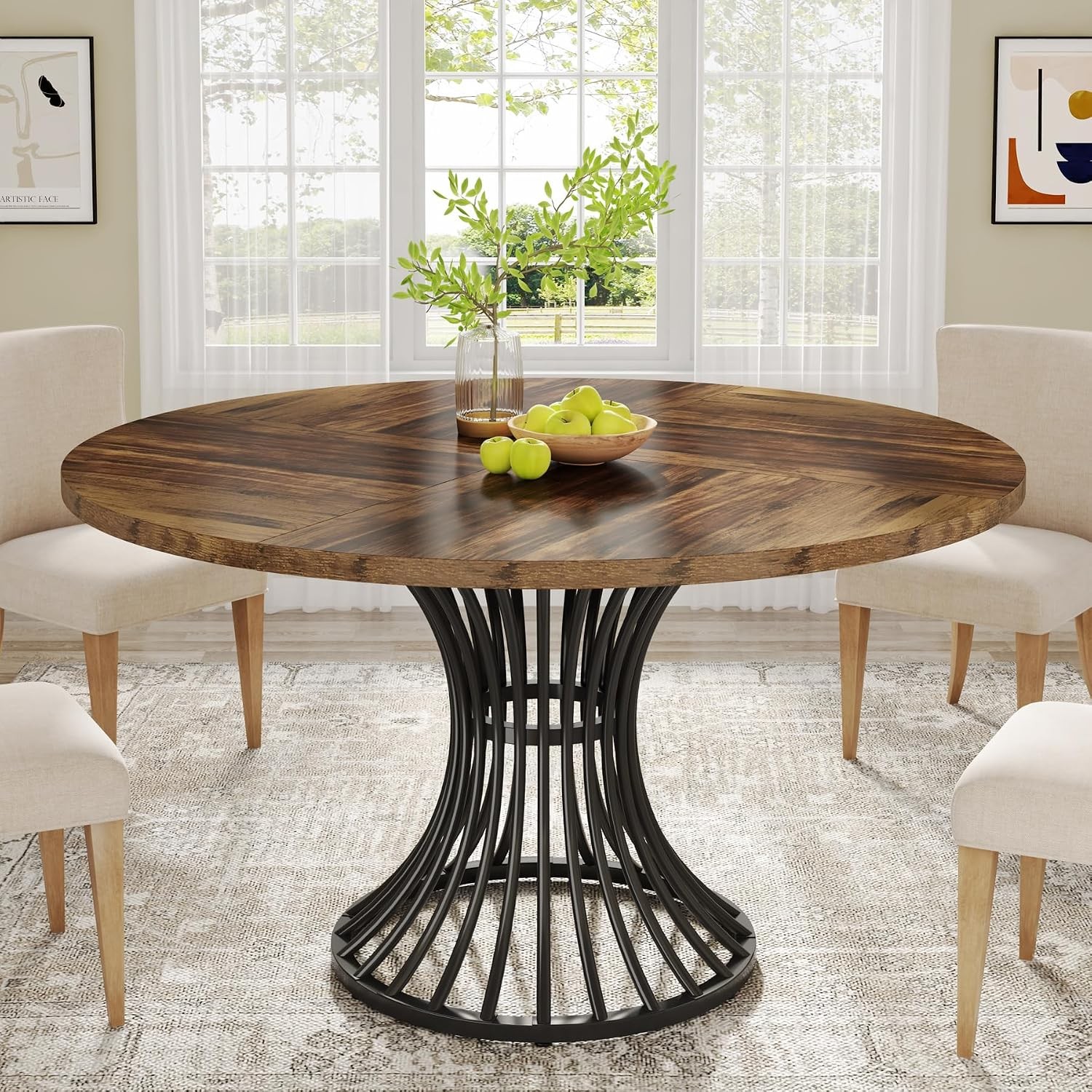 Round Dining Table for 4-6 People, 47\
