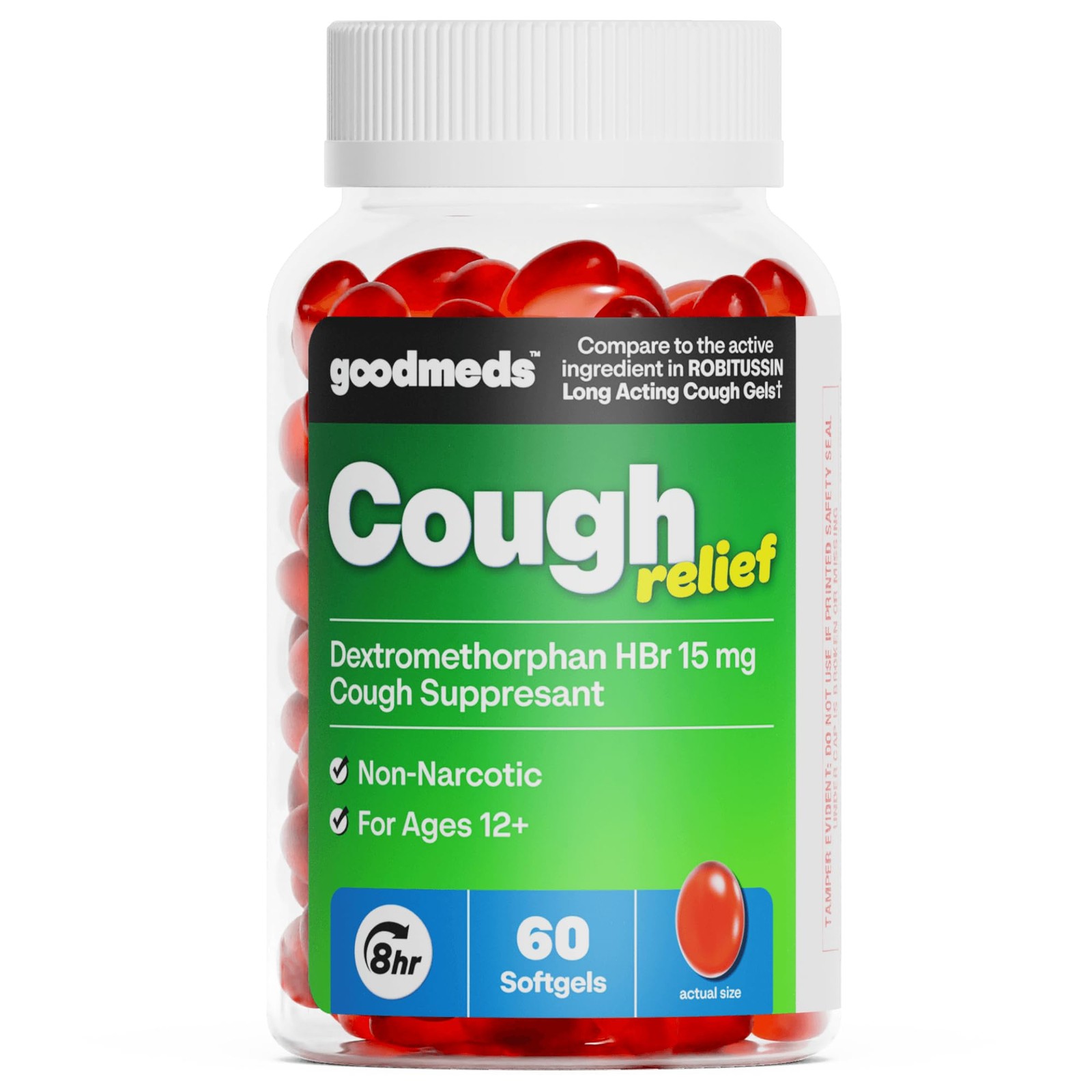 8-Hour Adult Cough Relief Softgels | Dextromethorphan HBr 15mg | 60 Count 8-Hour Adult Cough Relief Softgels | Dextromethorphan HBr 15mg | 60 Count