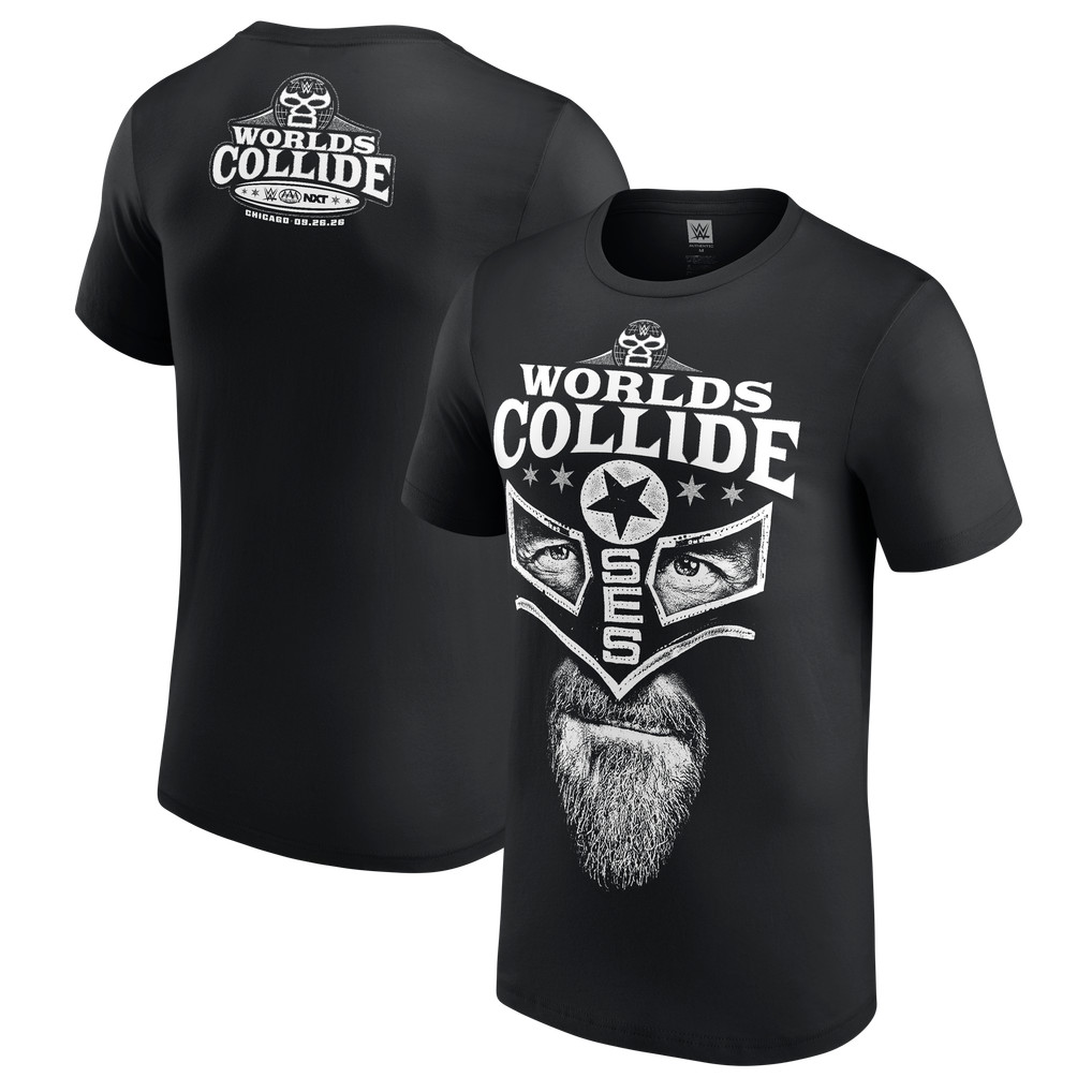 HOT ITEM Men's Black CM Punk Worlds Collide Chicago Punk Mask T-Shirt