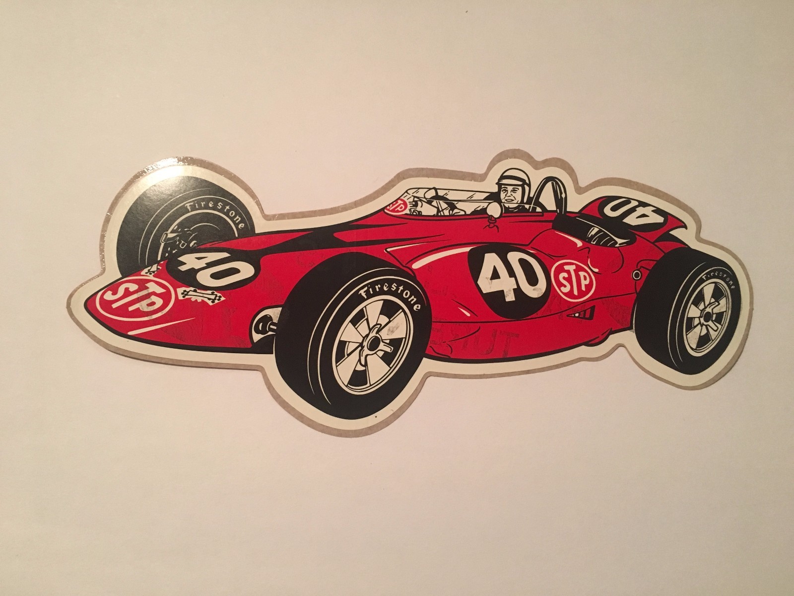 1967 VINTAGE STP FIRESTONE PARNELLI JONES TURBINE RACING STICKER DECAL INDY 500 1967 VINTAGE STP FIRESTONE PARNELLI JONES TURBINE RACING STICKER DECAL INDY 500