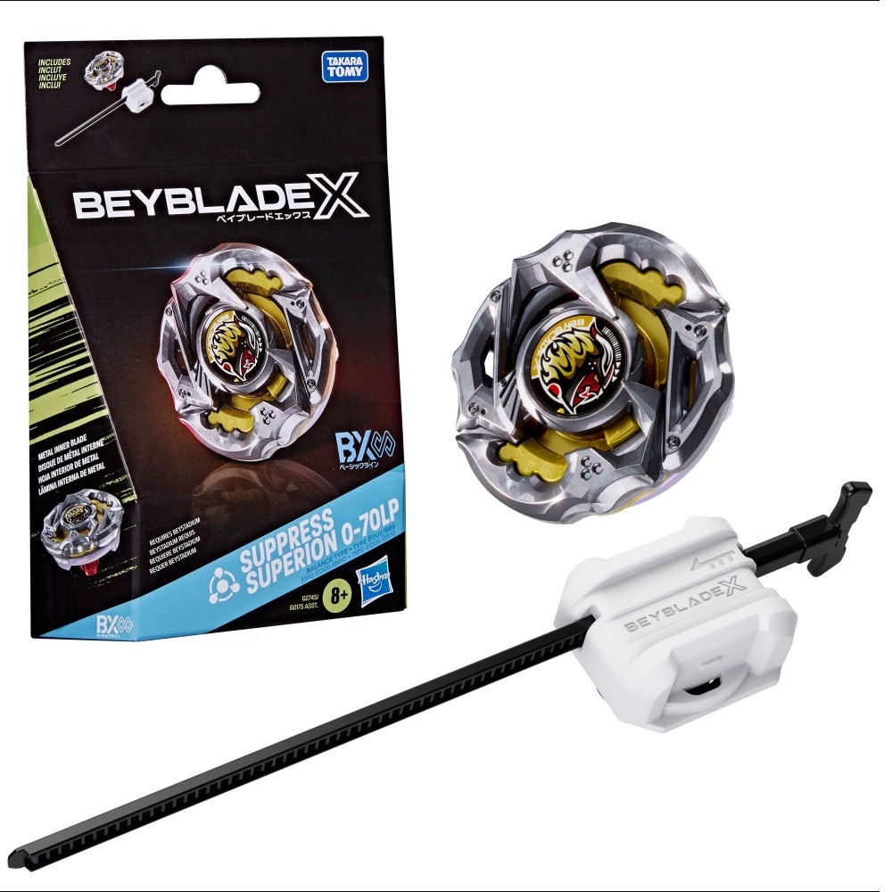 Beyblade X Starter Pack - Suppress Superion 0-70LP With Launcher Beyblade X Starter Pack - Suppress Superion 0-70LP With Launcher