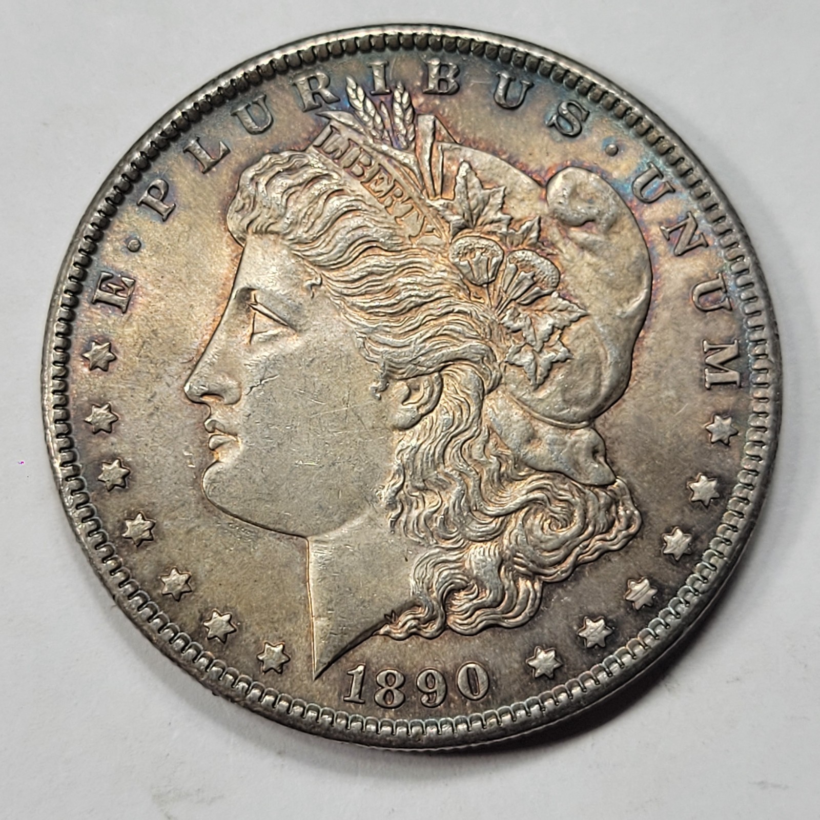 1890 CC $1 Morgan Silver Dollar UNC High Grade Carson City Light Wipe *W213