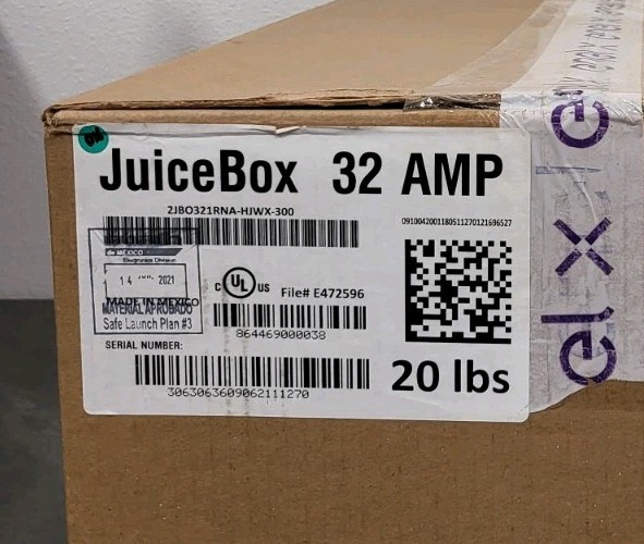 JuiceBox 32Amp Hardwired Enel x Smart Electric Vehicle EV Charging Station JuiceBox 32Amp Hardwired Enel x Smart Electric Vehicle EV Charging Station