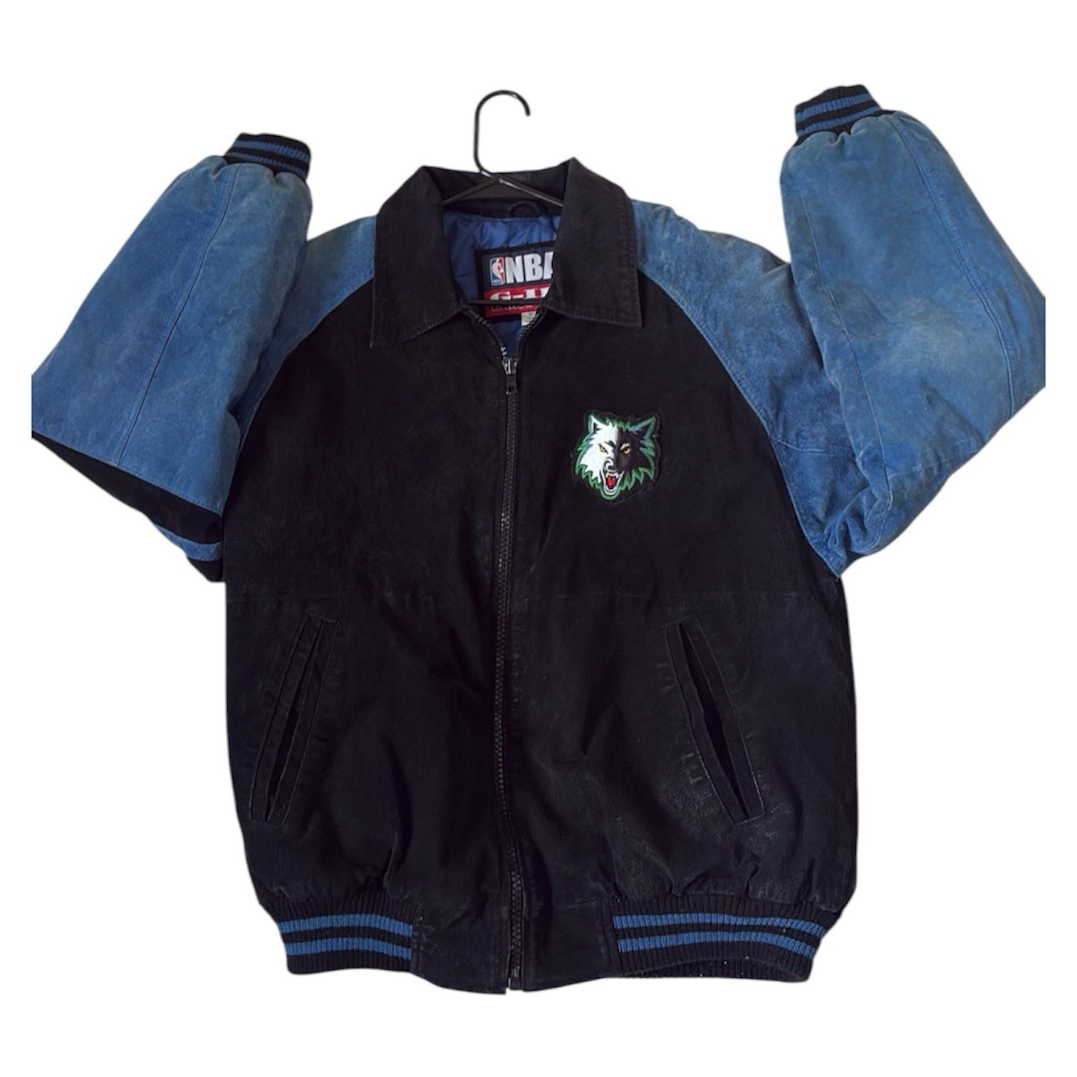Vintage Carl Banks G-III Minnesota Timberwolves Suede Leather NBA Jacket Vintage Carl Banks G-III Minnesota Timberwolves Suede Leather NBA Jacket