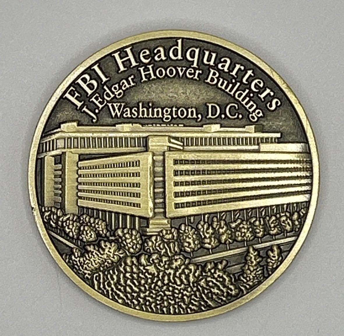 FBI HQ New Headquarters Hoover Building Seal Challenge Coin CN96 FBI HQ New Headquarters Hoover Building Seal Challenge Coin CN96