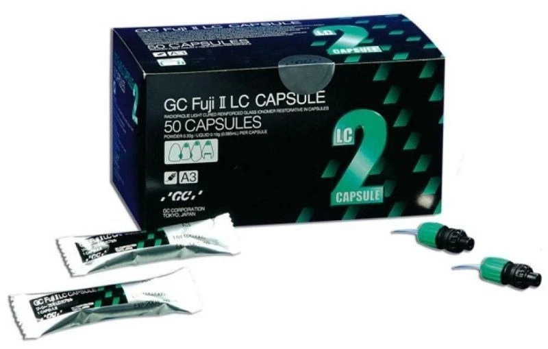Dental GC FUJI 2 LC Radiopaque LC Reinforced GIC Restorative 50 Capsules Pack A2