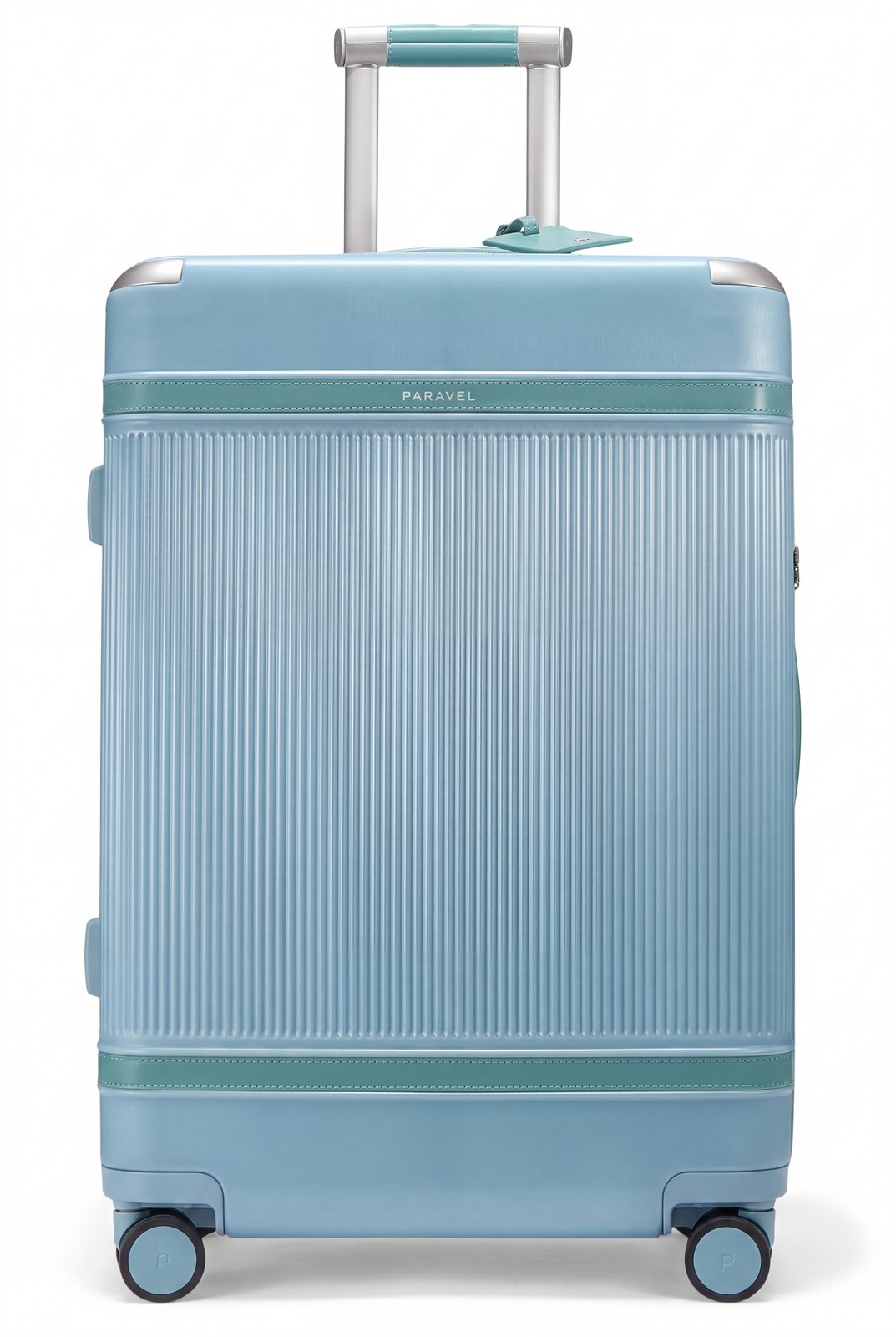 Paravel Aviator Grand 26-Inch Checked Spinner Suitcase Travel Marine Blue
