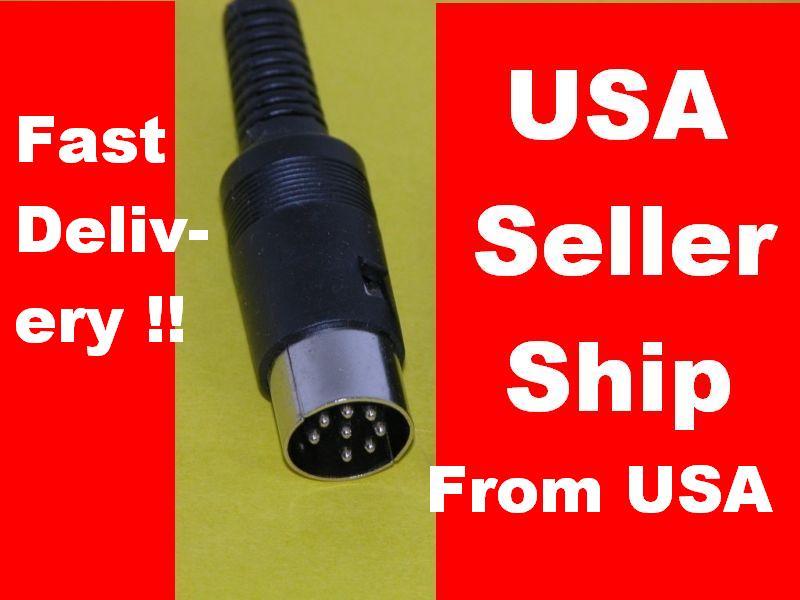 270 Degree 2PK  8 pin DIN  plug for Yaesu Icom Kenwood radio BAND DATA PACKET