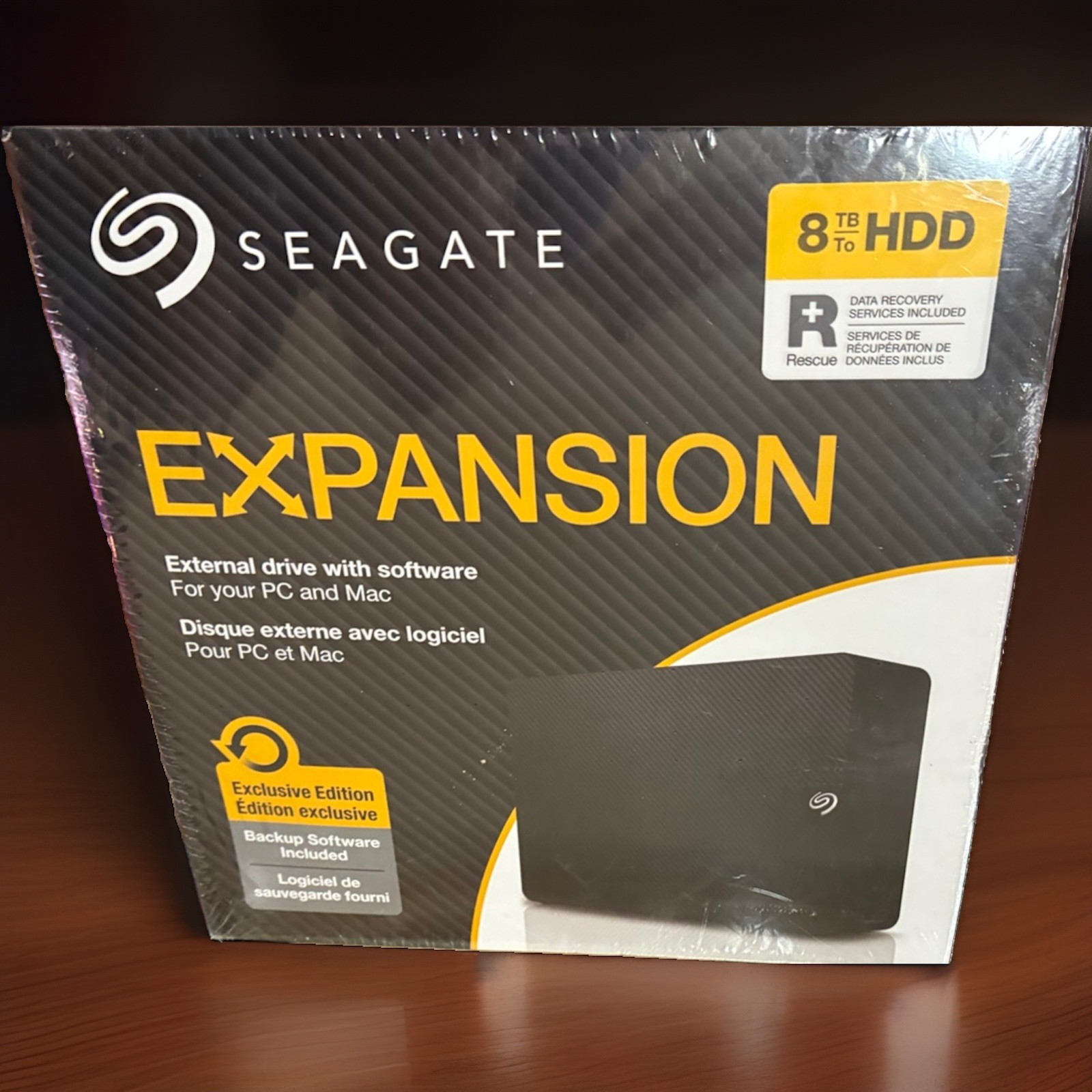 Seagate Expansion 8TB Desktop External HDD for PC/Mac Black, Rescue Service Seagate Expansion 8TB Desktop External HDD for PC/Mac Black, Rescue Service